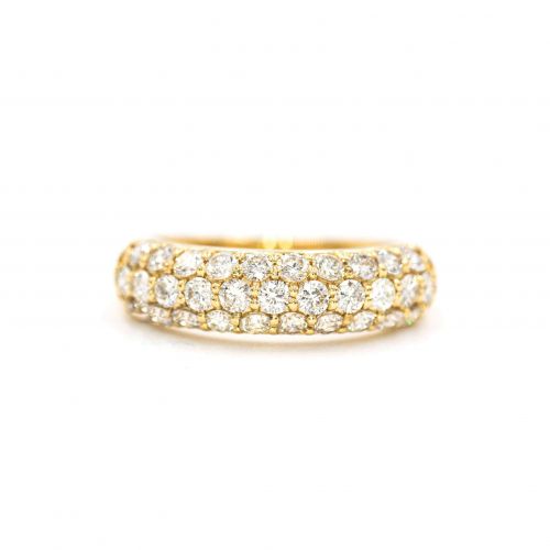 Simple Rose Gold Ring 1.00ct Pave Diamond 