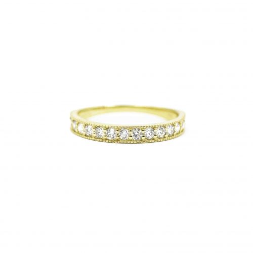 Half Eternity Diamond Ring  0.50ct in Yellow Gold K18
