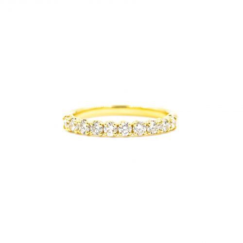 Half Eternity Ring In Yellow Gold K18 0.50ct Diamond