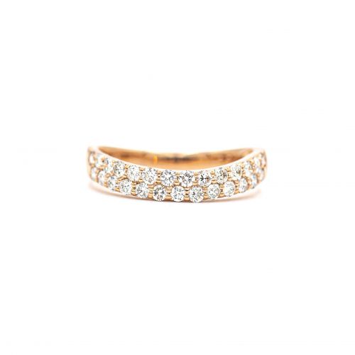 Ring Diamond 0.50ct Simple Design Rose Gold K18