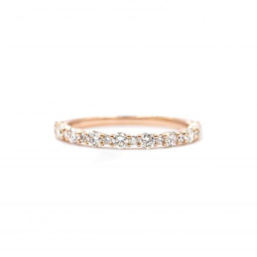 Half Eternity Ring Pink Gold K18 0.50ct Diamond