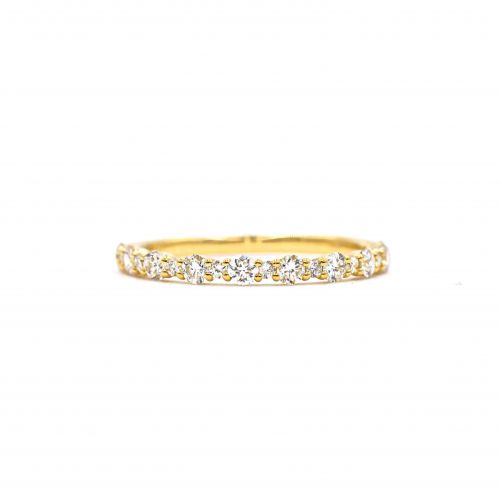 Half Eternity Ring Yellow Gold K18 0.50ct Diamond