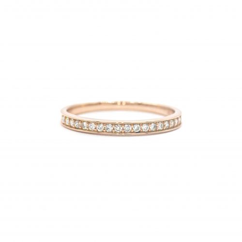 Half Eternity Ring In Pink Gold K18 0.15ct Diamond