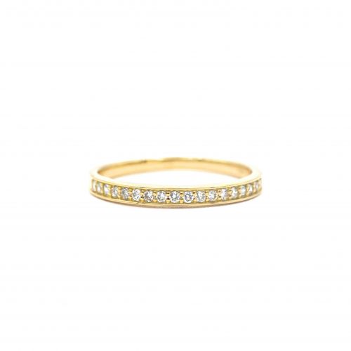 Half Eternity Ring In Yellow Gold K18 0.15ct Diamond