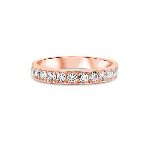 Ring In Pink Gold K18 0.50ct Diamond