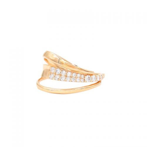 Diamond Fashion Ring in Pink Gold K18