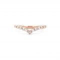Ring Half Eternity Pink Gold k18 with Diamond 0.50ct