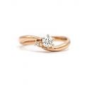 0.25ct Diamond Ring in Pink gold Heart & Arrow VS Class Certificate