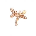 Diamond Ring with Butterfly Design in Pink Gold K18 