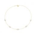 Japanese Akoya Pearl Change Necklace in Yellow Gold K18