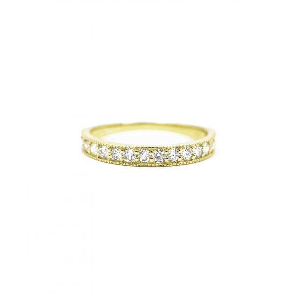 Half Eternity Diamond Ring  0.50ct in Yellow Gold K18