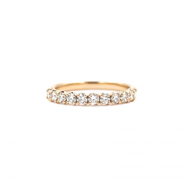 Half Eternity Ring In Pink Gold K18 0.50ct Diamond
