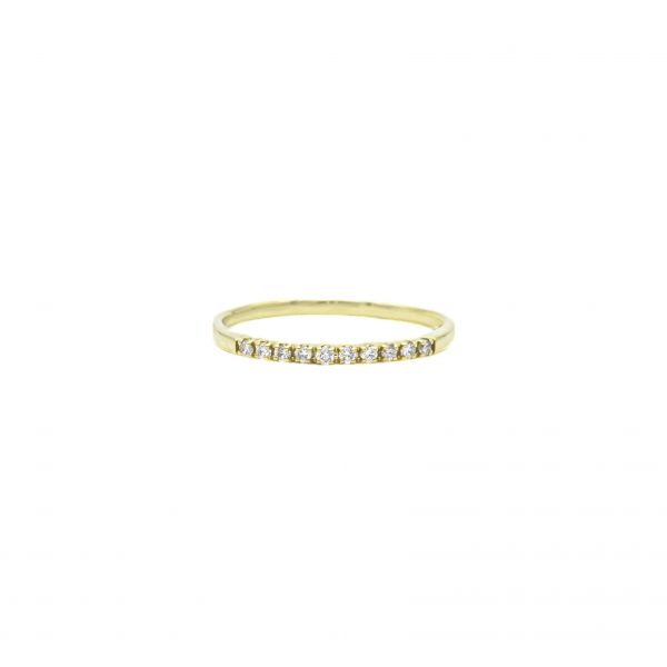 Ring Diamond 0.50ct in Half Eternity Yellow Gold K18