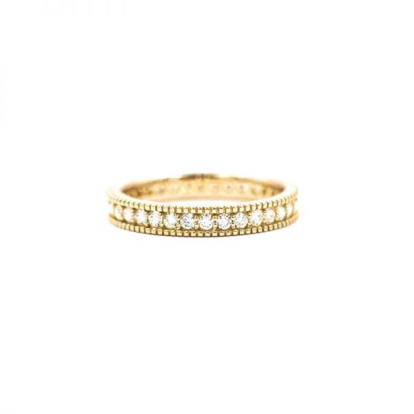 Eternity Love Ring in Yellow Gold K18 with Diamonds