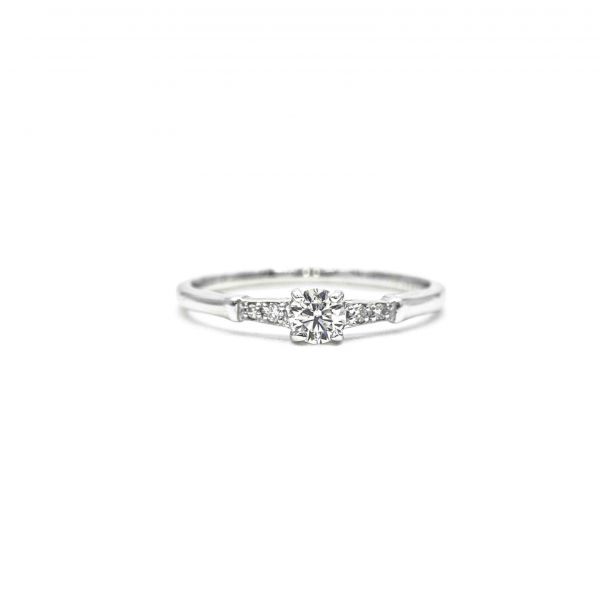 Certified Diamond Ring 0.24ct Heart and Cupid in Platinum