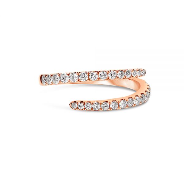 Diamond Ring in Pink Gold K18