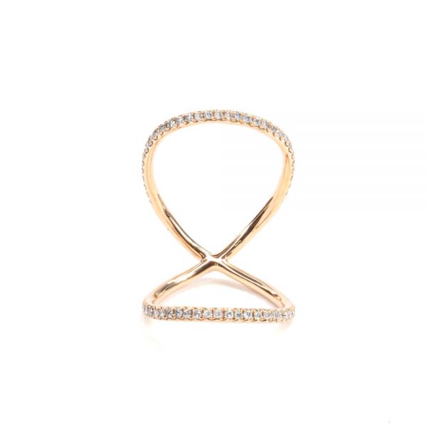 Butterfly Diamond Ring Rose Gold K18 